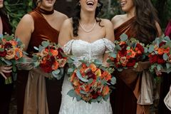 Fall Colors Bridesmaid Bouquets