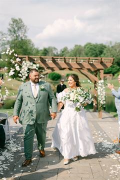 All White Garden Style Bridal Bouquet