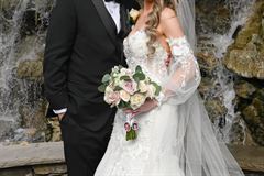 Dusty Pink & Quicksand Roses Bridal Bouquet - Round Clutch Style