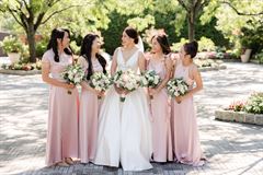 Light Pink Pastel Bridesmaid Bouquets